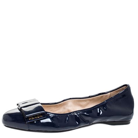 navy blue booties prada|blue Prada flats.